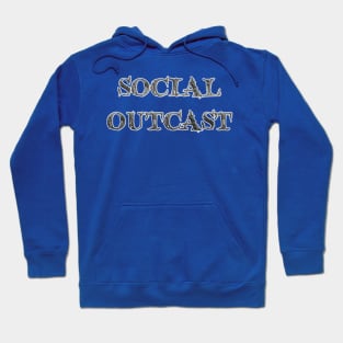 Social Outcast Reject Misfit Grunge Distressed Print Hoodie